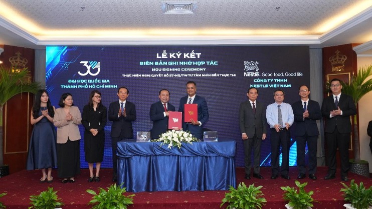 Nestlé Việt Nam ký kết hợp tác với ĐH Quốc gia TP.HCM thực thi mô hình “3 nhà”