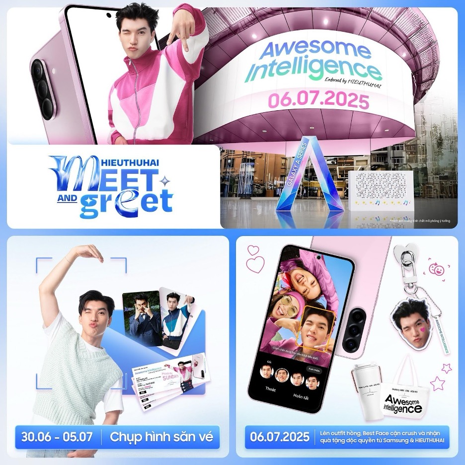 HIEUTHUHAI và Galaxy A56 5G Hồng mới hẹn bạn ngày 06/07: Không gặp thần tượng không về!