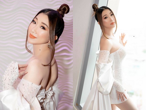 Hoa hậu Ngọc Liên diện đầm cúp ngực gợi cảm dự sự kiện