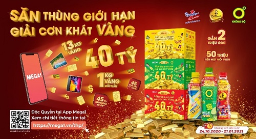 Mega tung chương trình “săn thùng trúng vàng” mỗi tuần khuấy đảo giới trẻ với tổng giá trị giải thưởng lên đến 40 tỷ đồng