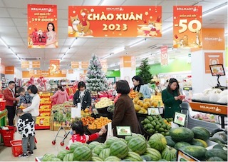 Hệ thống siêu thị BRGMart tăng thời gian phục vụ, hàng hóa dồi dào dịp Tết Nguyên Đán 2023