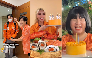 Mừng sinh nhật “bạn thân” ShopeeFood, cư dân mạng kéo cả anh shipper áo cam nhập tiệc
