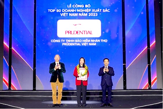 Prudential vinh dự nằm trong Bảng xếp hạng Top 50 Doanh nghiệp xuất sắc Việt Nam 2023