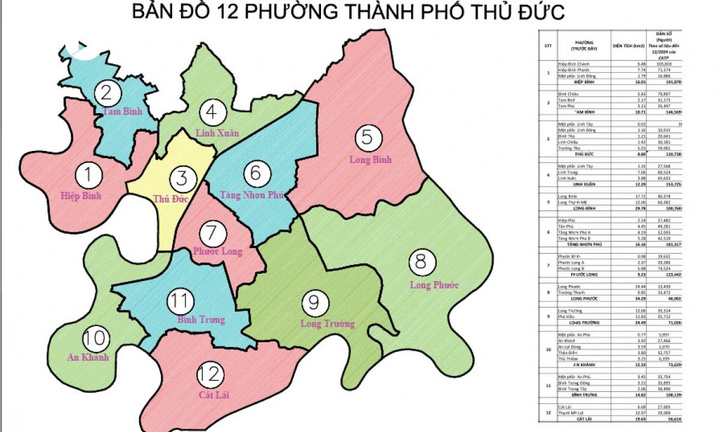 TP Thủ Đức đề xuất sáp nhập 34 phường thành 12 phường mới